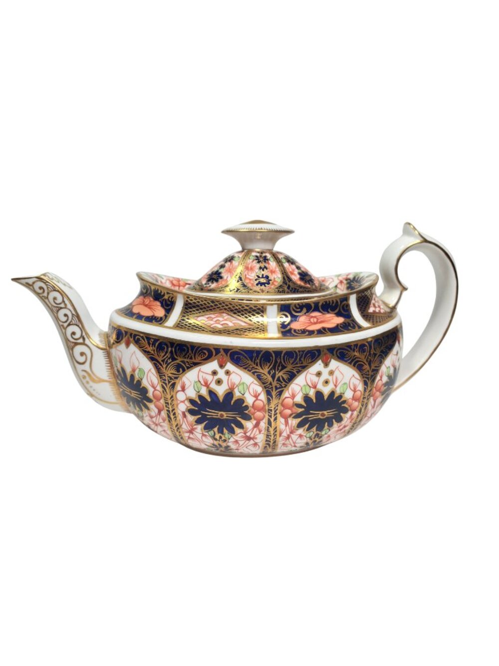 Rare Antique Royal Crown Derby Tea Set: 1128 Old Imari 1920